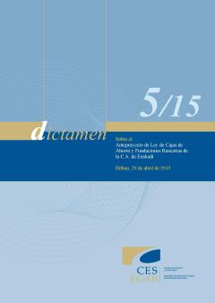 Dictamen 5/15 sobre el Anteproyecto de Ley de Cajas de Ahorro y Fundaciones Bancarias de la C.A. de Euskadi